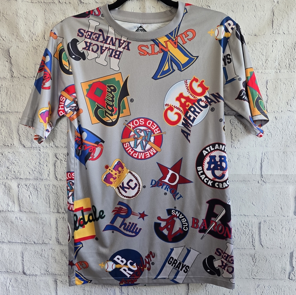 Vintage Negro League Baseball Teams Logo Graphic Tee Small